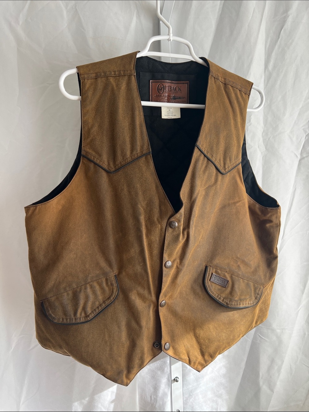 Outback Trading Company Waterproof Vintage Men's Size Medium Brown Vest